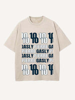 Pierre Gasly Print Round Neck T-shirt