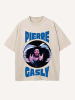 Pierre Gasly Print Round Neck T-shirt
