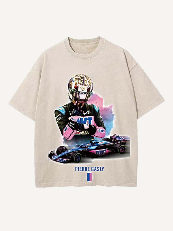 Pierre Gasly Print Round Neck T-shirt