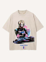 Pierre Gasly Print Round Neck T-shirt