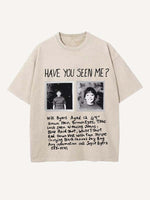 Stranger Things Print Round Neck T-shirt