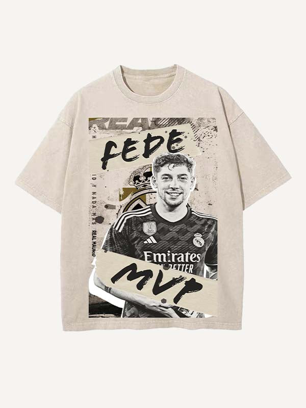 Federico Valverde Print Round Neck T-shirt