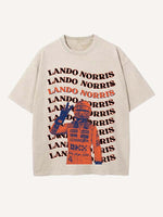 Lando Norris Print Round Neck T-shirt
