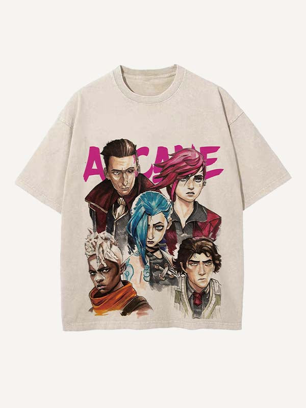 Arcane Print Round Neck T-shirt