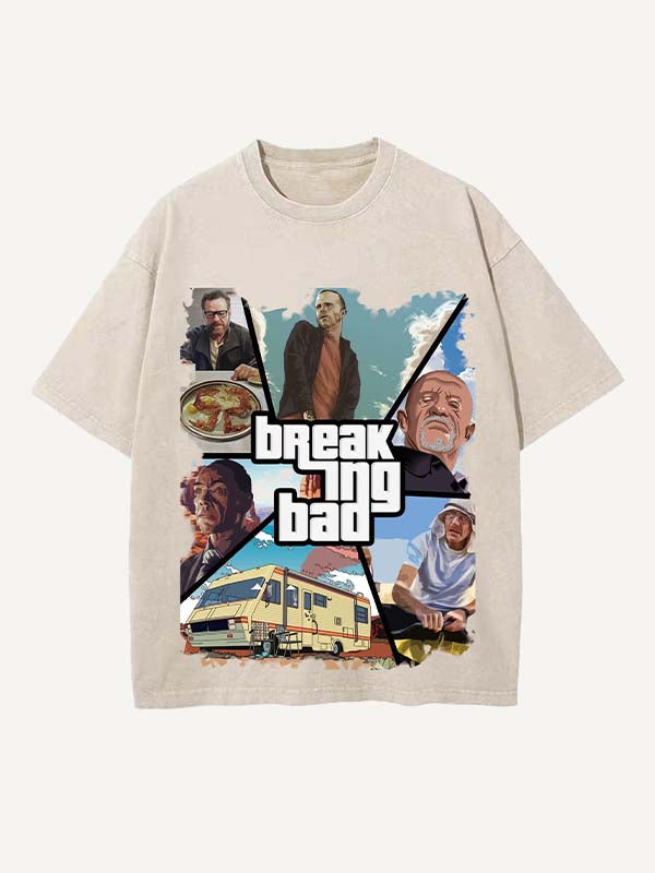 Breaking Bad Print Round Neck T-shirt