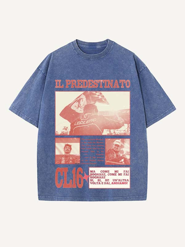 Charles Leclerc Print Round Neck T-shirt