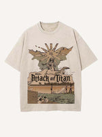 Attack on Titan Print Round Neck T-shirt