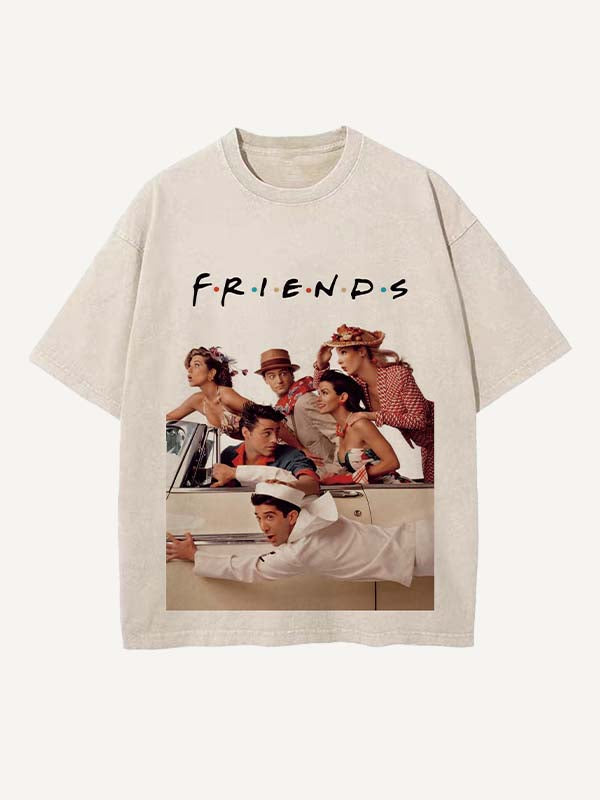Friends Print Round Neck T-shirt