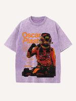 Oscar Piastri Print Round Neck T-shirt