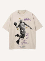 Kobe Bryant Print Round Neck T-shirt