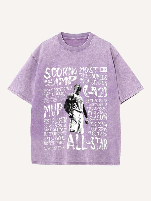 Russell Westbrook Print Round Neck T-shirt