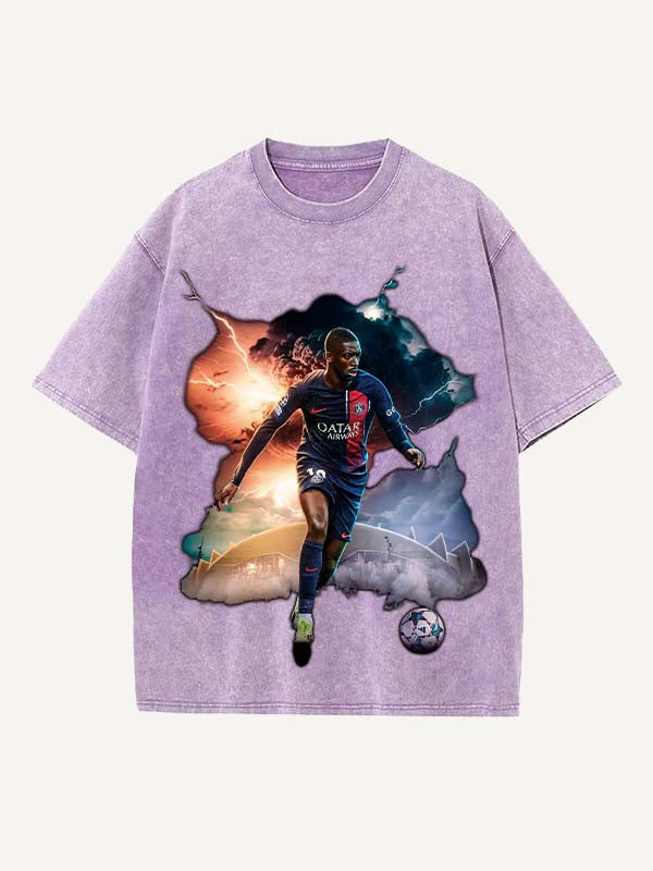 Ousmane Dembélé Print Round Neck T-shirt