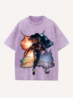 Ousmane Dembélé Print Round Neck T-shirt