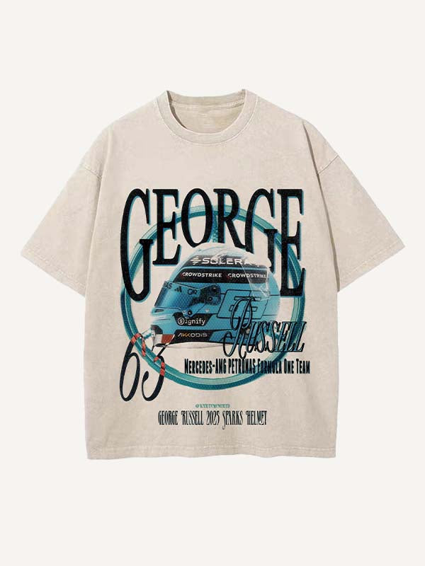 George Russell Print Round Neck T-shirt