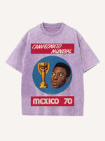 Pelé Print Round Neck T-shirt