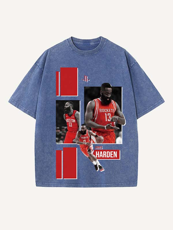 James Harden Print Round Neck T-shirt