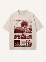 Carlos Sainz Print Round Neck T-shirt