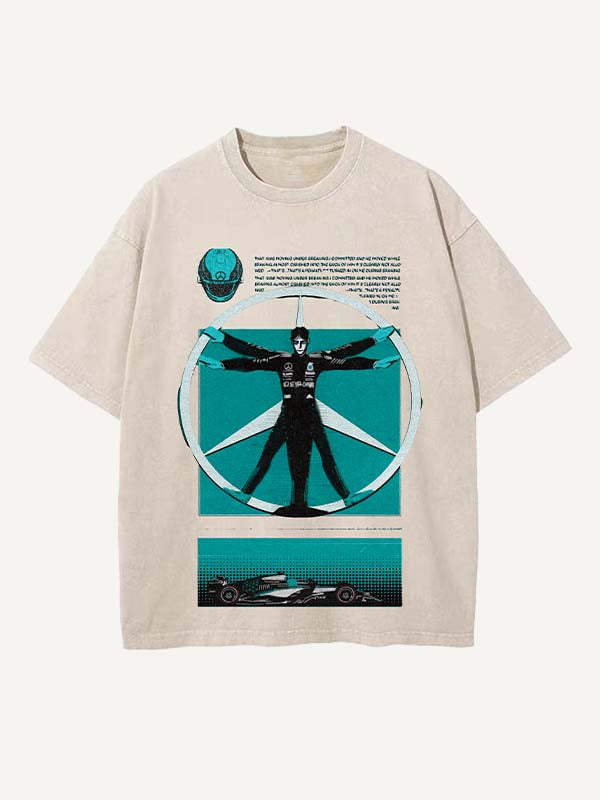 George Russell Print Round Neck T-shirt