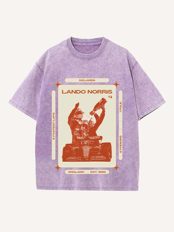 Lando Norris Print Round Neck T-shirt