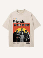 Friends Print Round Neck T-shirt