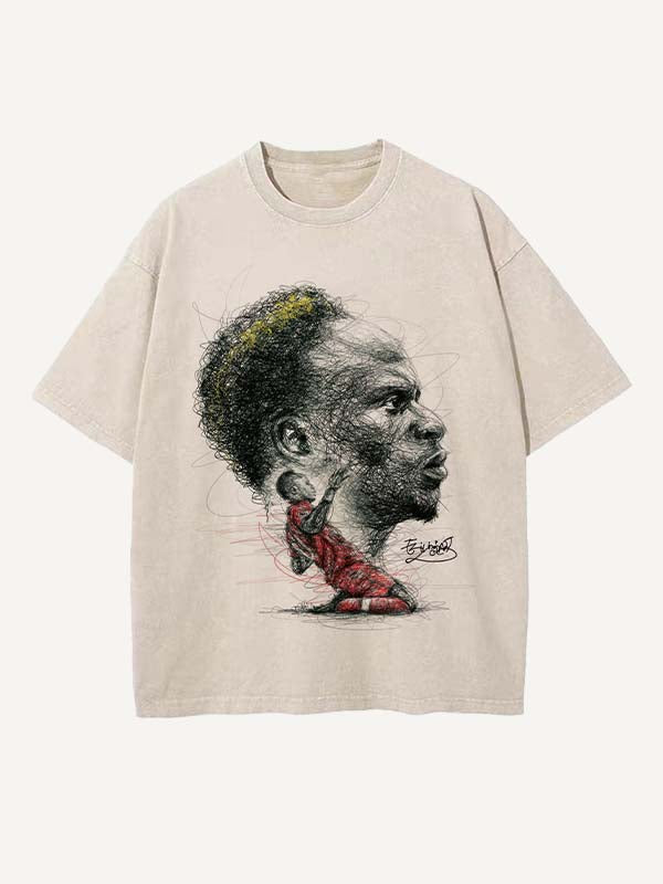 Sadio Mané Print Round Neck T-shirt