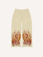 Eye&Graphic Print Elastic Waist Pants