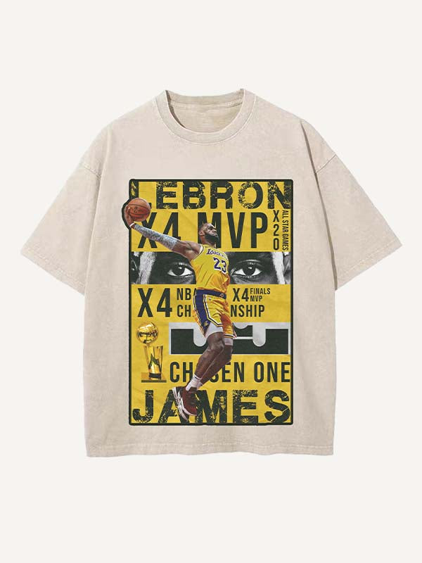 LeBron James Print Round Neck T-shirt