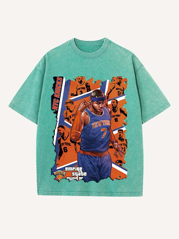 Carmelo Anthony Print Round Neck T-shirt