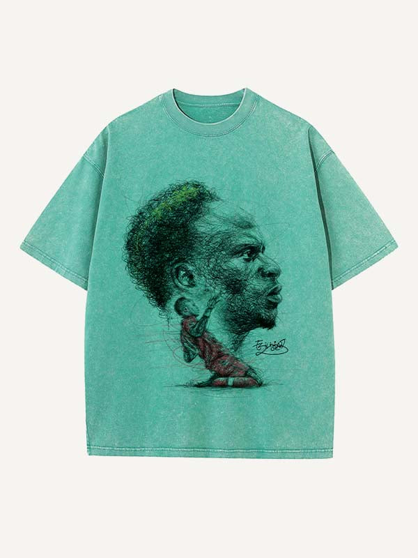 Sadio Mané Print Round Neck T-shirt