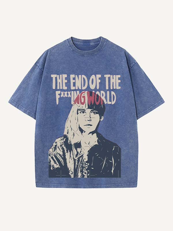 The End of the Fxxxing World Print Round Neck T-shirt