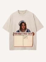 Stranger Things Print Round Neck T-shirt