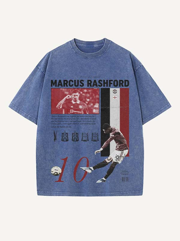 Marcus Rashford Print Round Neck T-shirt