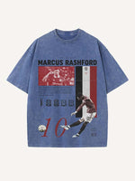 Marcus Rashford Print Round Neck T-shirt