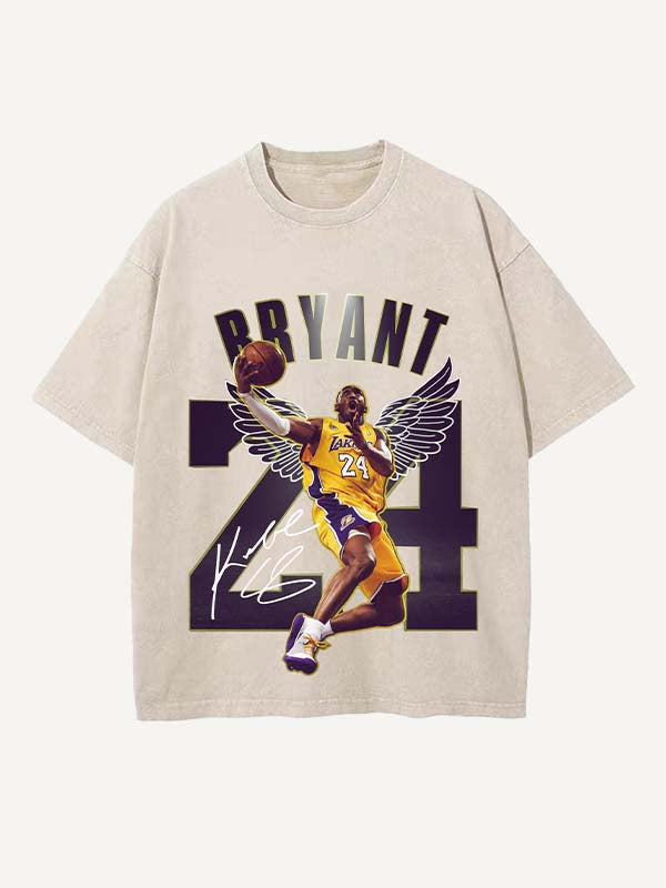 Kobe Bryant Print Round Neck T-shirt