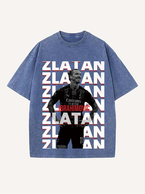 Zlatan Ibrahimović Print Round Neck T-shirt