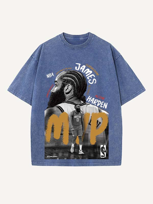 James Harden Print Round Neck T-shirt