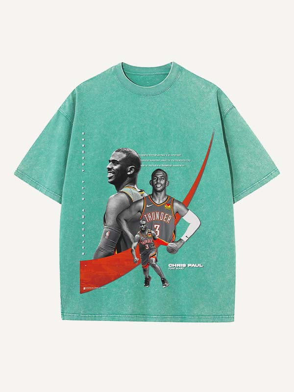 Chris Paul Print Round Neck T-shirt