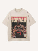 Michael Jordan Print Round Neck T-shirt