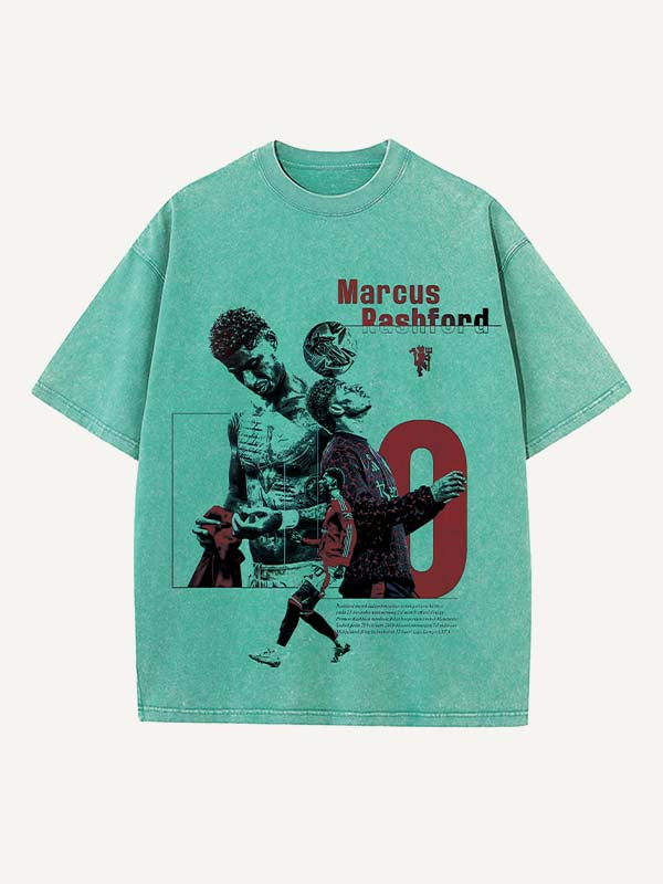 Marcus Rashford Print Round Neck T-shirt