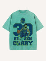 Stephen Curry Print Round Neck T-shirt