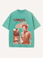 Carlos Sainz Print Round Neck T-shirt