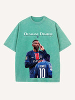 Ousmane Dembélé Print Round Neck T-shirt