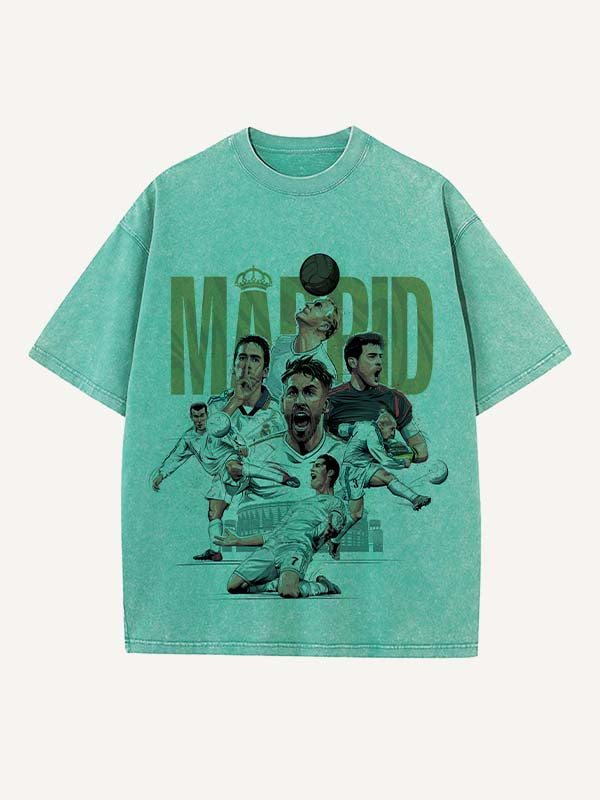 Real Madrid Print Round Neck T-shirt