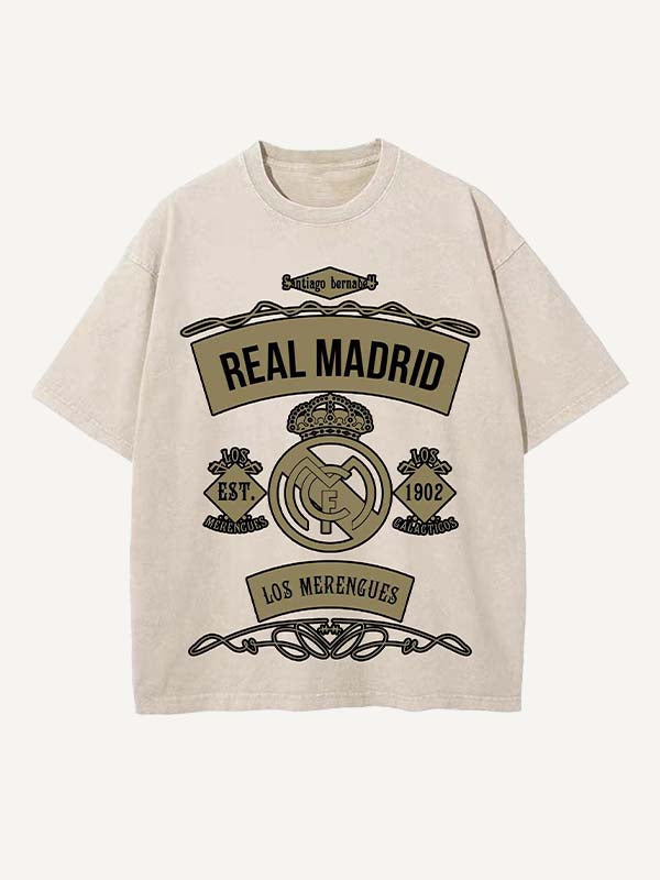 Real Madrid Print Round Neck T-shirt