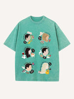 Friends Print Round Neck T-shirt