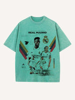 Real Madrid Print Round Neck T-shirt