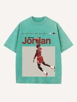 Michael Jordan Print Round Neck T-shirt