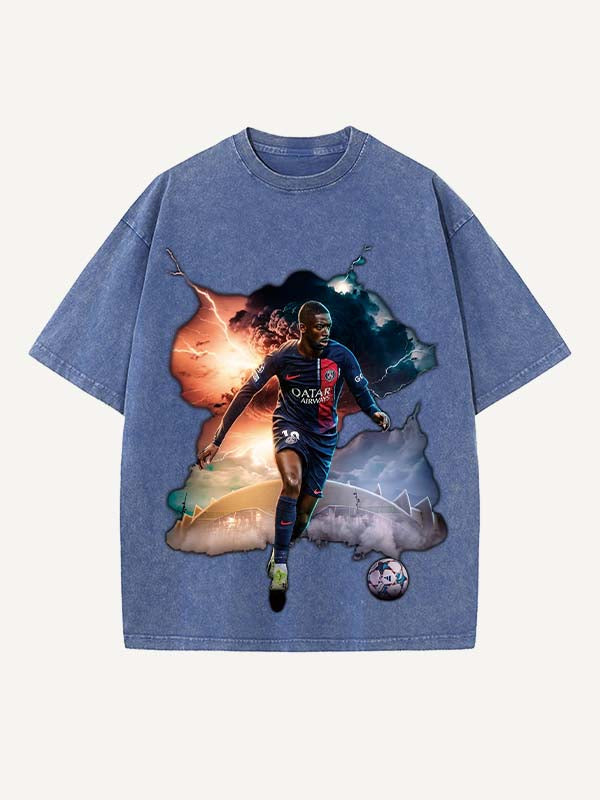 Ousmane Dembélé Print Round Neck T-shirt