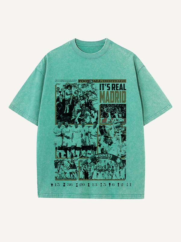 Real Madrid Print Round Neck T-shirt