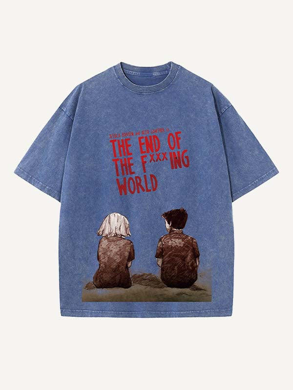 The End of the Fxxxing World Print Round Neck T-shirt